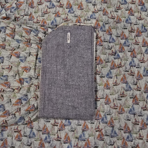 Bugatchi Mens Classic Fit Cotton Long Sleeve Sailboat Print Flip Cuff Size XXL. - Picture 5 of 11